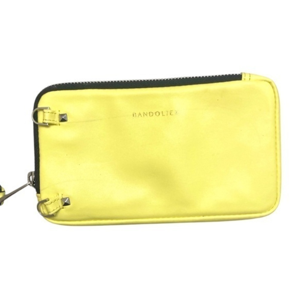 Bandolier expanded pouch in yellow leather